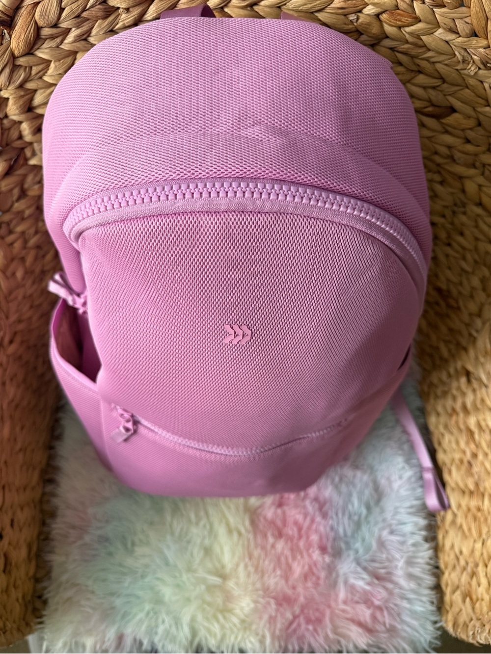 all in motion Pink Kids Backpack with Front Zip Pocket - Picture 6 of 8